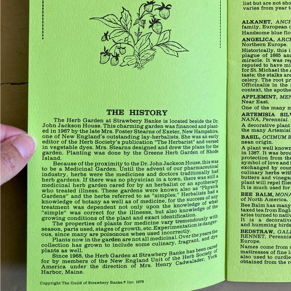 1978 The Herb Garden at Strawbery Banke Heirloom Gardens Colonial New England - Picture 2 of 5